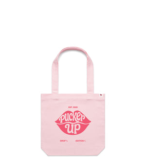 Pink Canvas Tote Bag