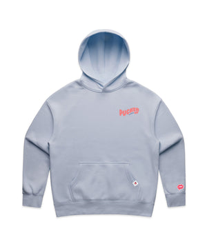 Powder Blue Hoodie with Bold Graphic