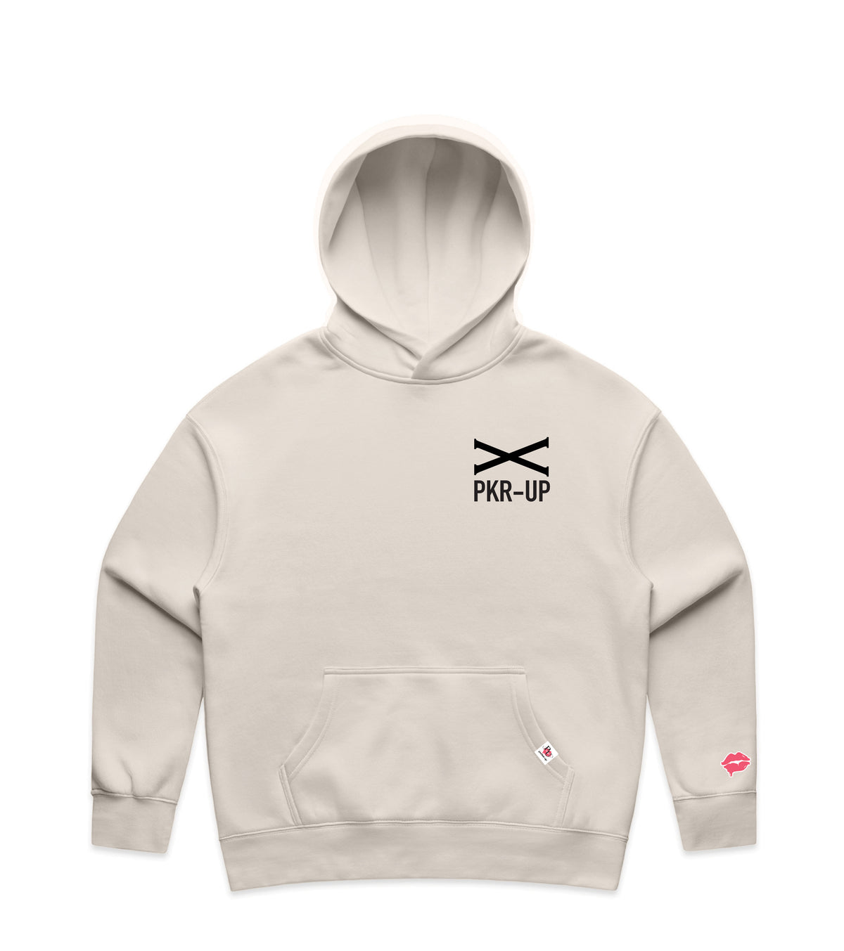 Bone Hoodie with Bold Graphic