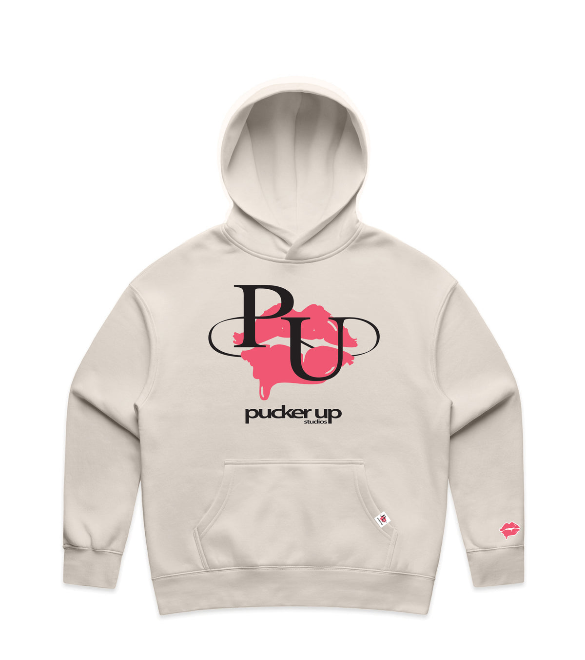 Bone Hoodie with Bold Graphic