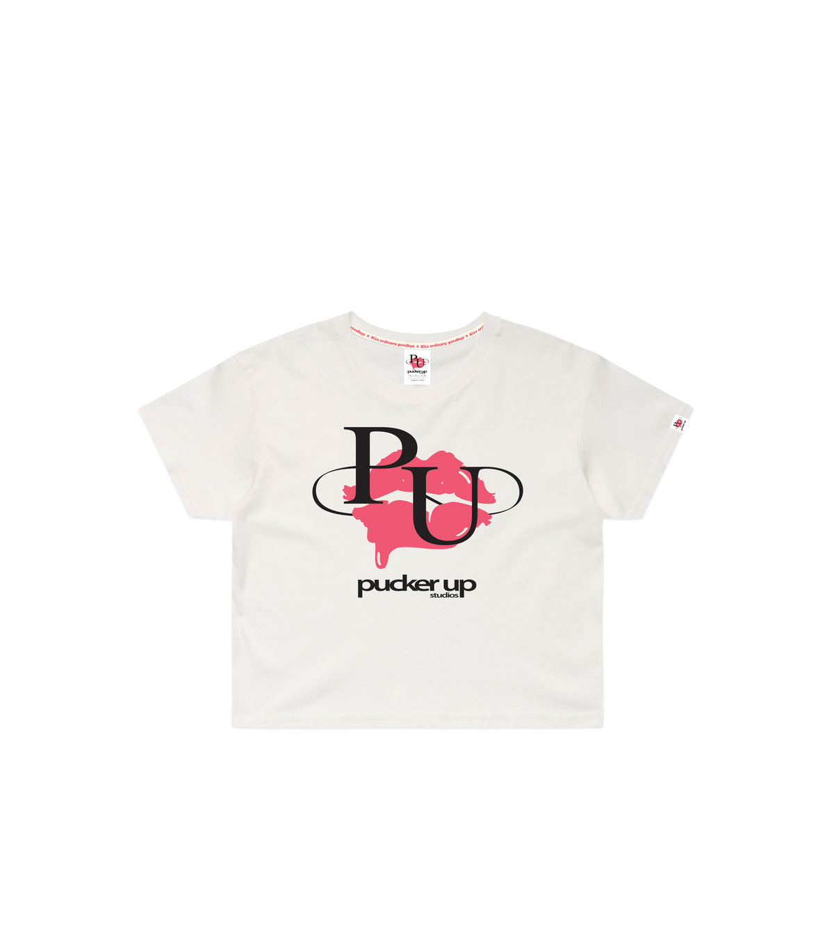 Natural Crop T-Shirt with Bold Graphic