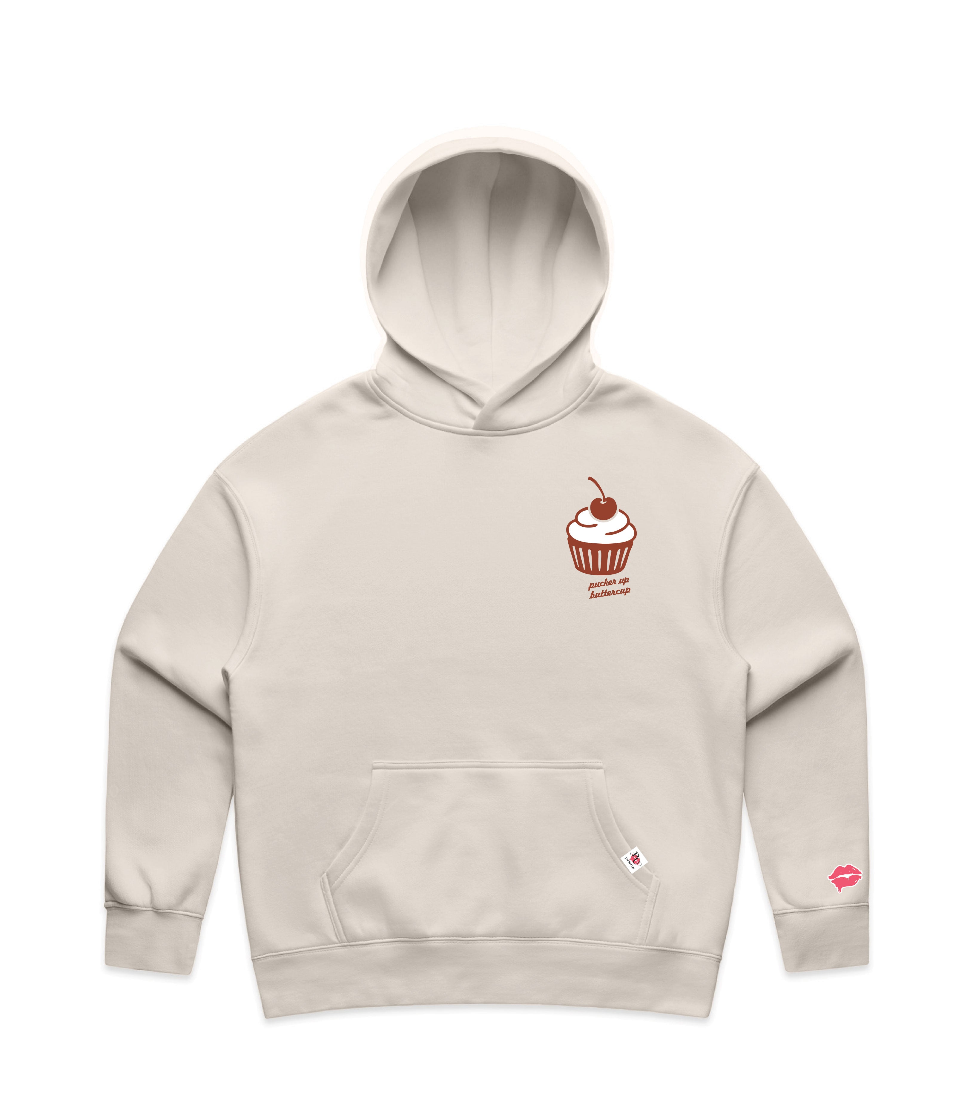 Bone Hoodie with Bold Graphic