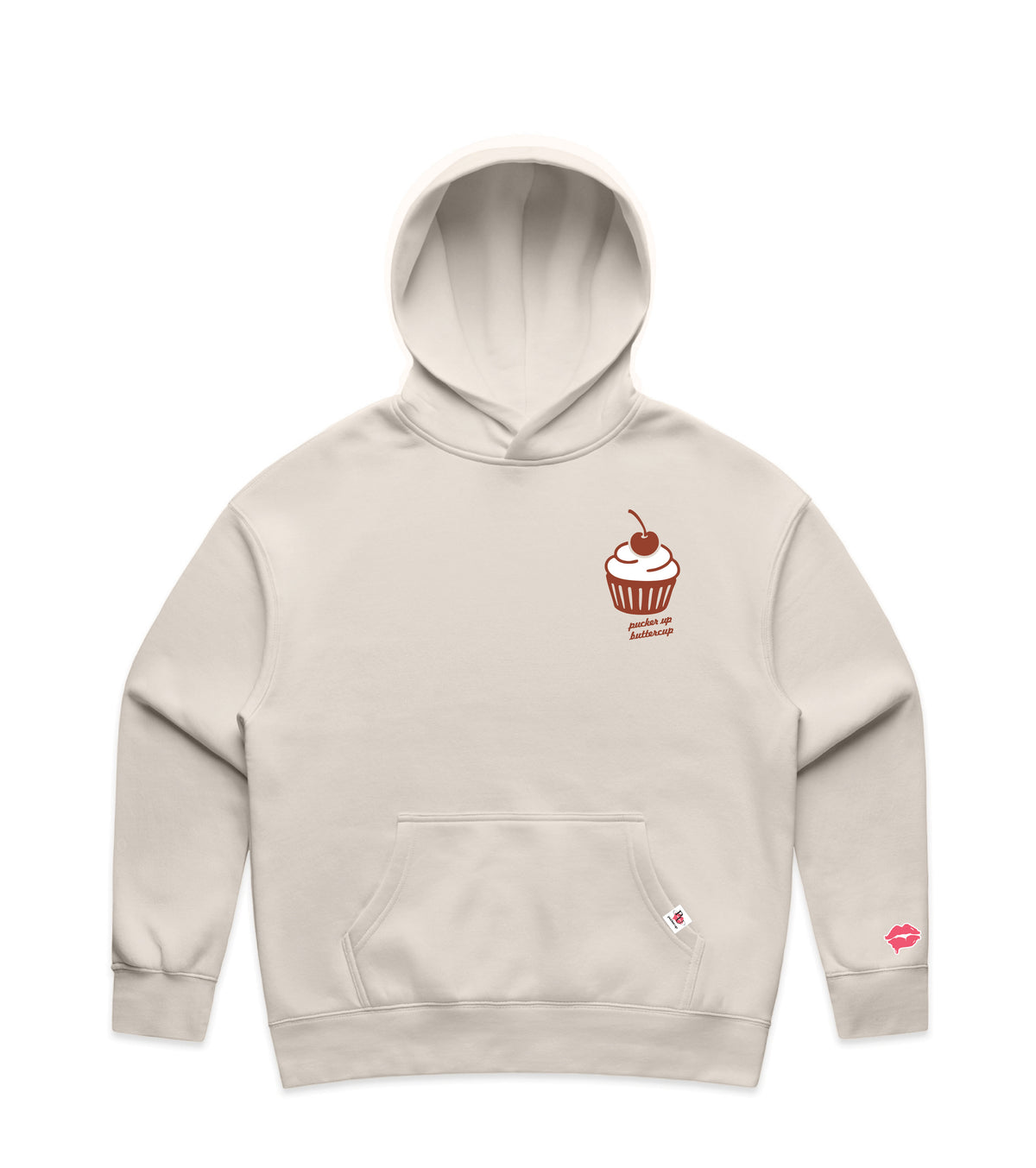 Bone Hoodie with Bold Graphic