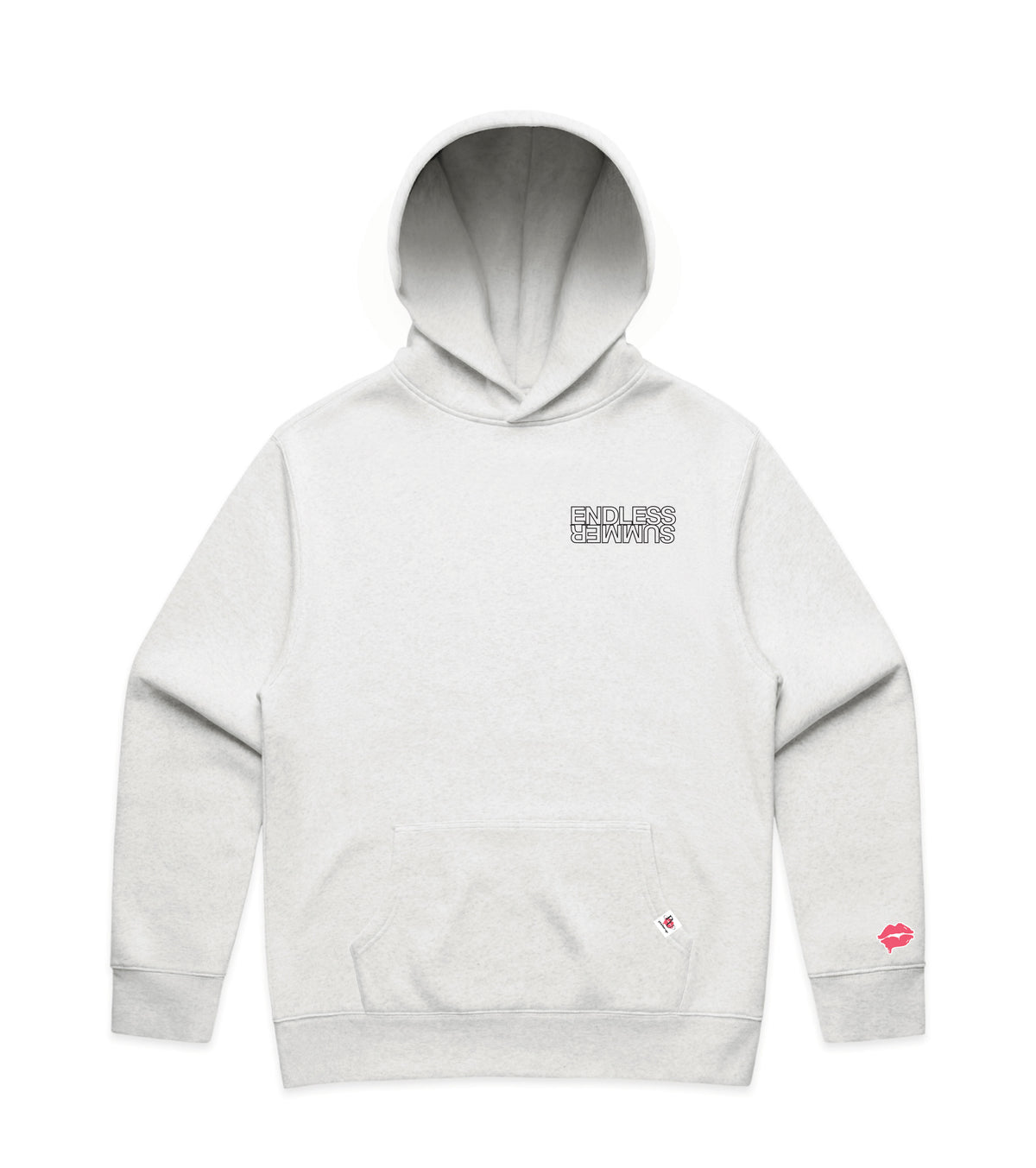 White Marle Oversized Hoodie with Bold Graphic