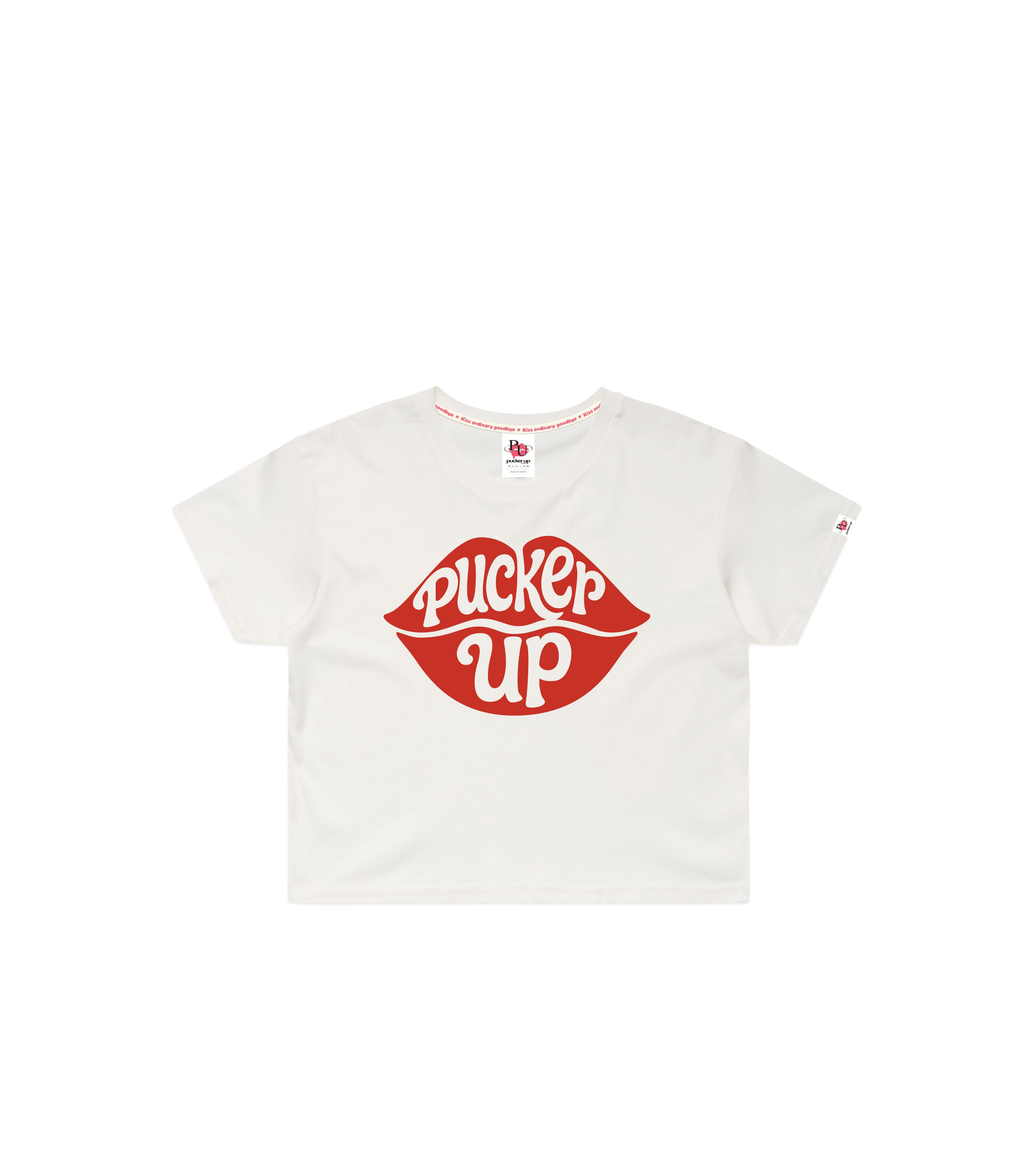 Natural Crop T-Shirt with Bold Graphic