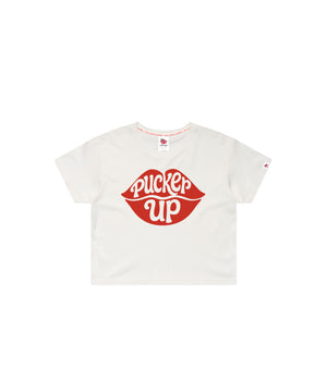 Natural Crop T-Shirt with Bold Graphic