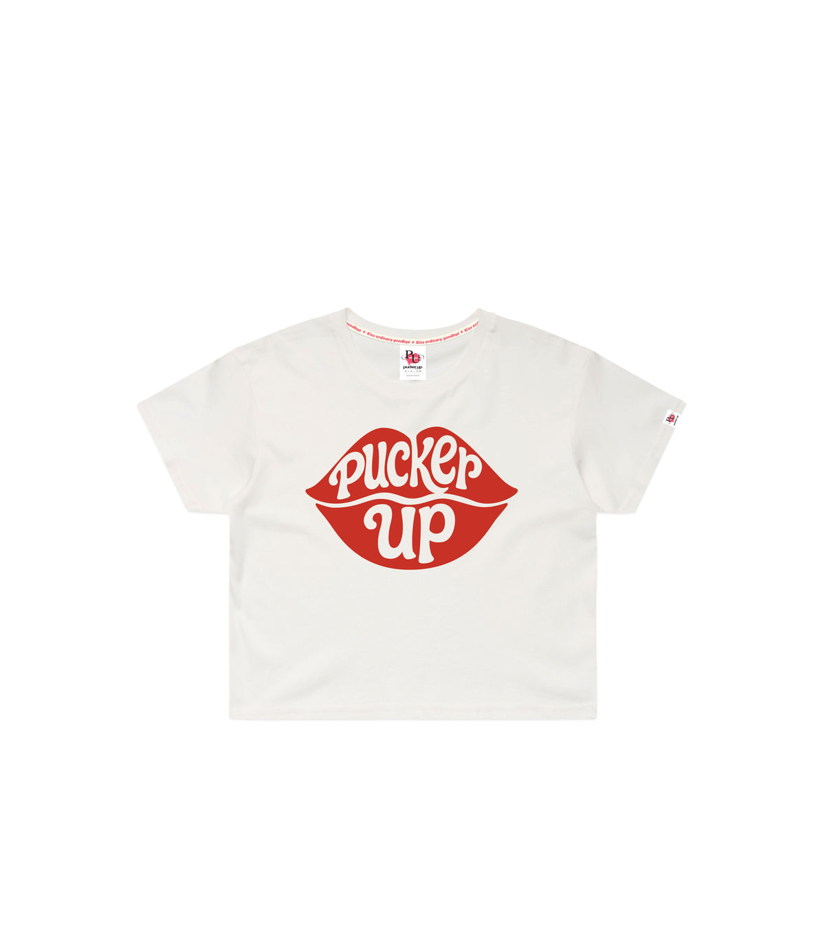 Natural Crop T-Shirt with Bold Graphic