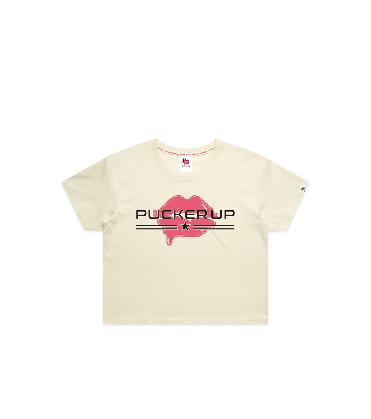 Butter Crop T-Shirt with Bold Graphic