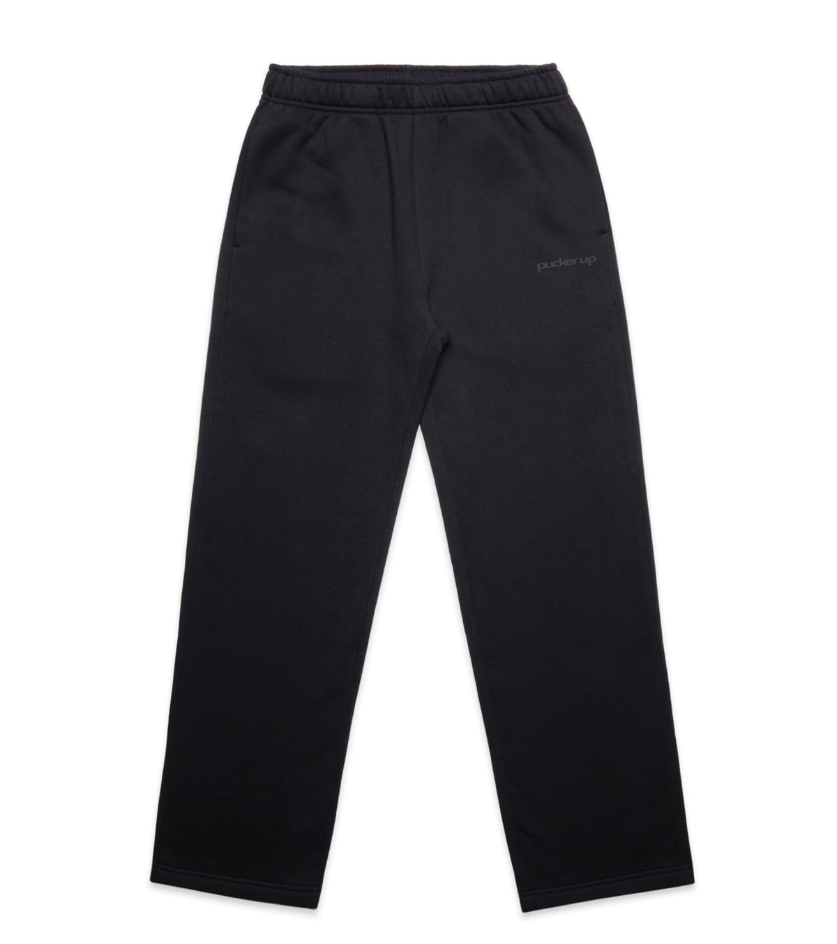 Black Straight Trackpants