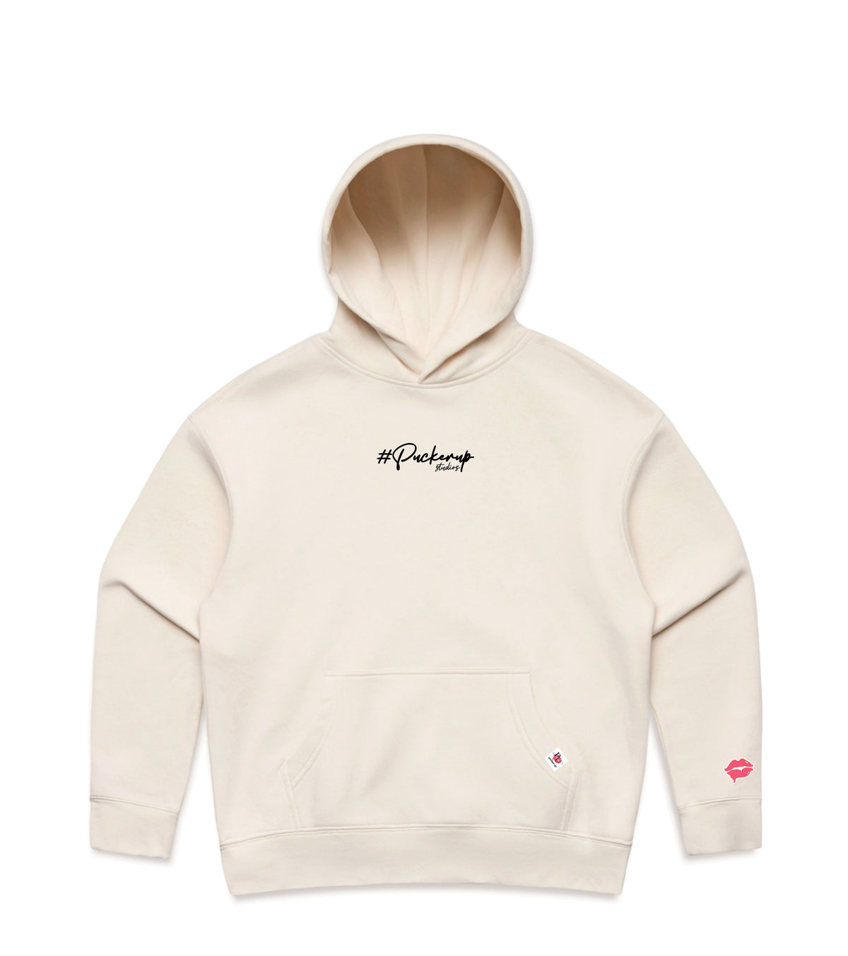 Ecru Hoodie with Bold Graphic