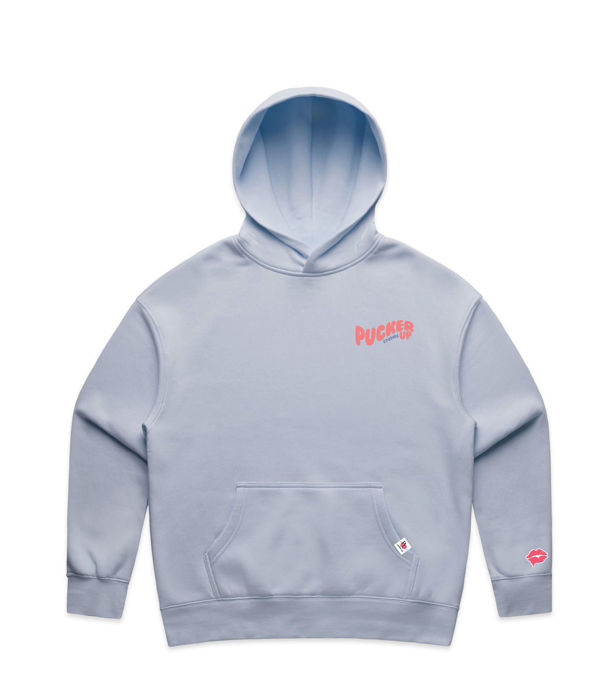 Powder Blue Hoodie with Bold Graphic