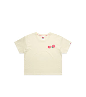 Butter Crop T-Shirt with Bold Graphic