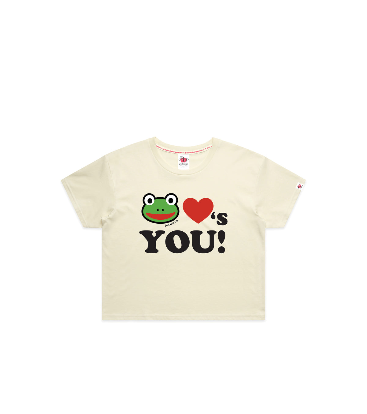 Natural Crop T-Shirt with Bold Graphic