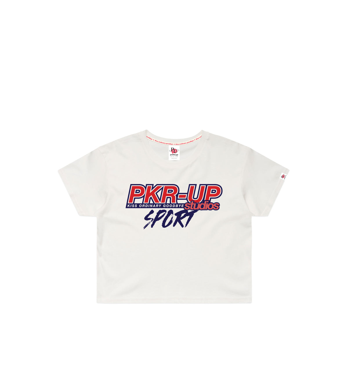 Natural Crop T-Shirt with Bold Graphic