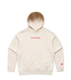 Ecru Hoodie with Bold Graphic