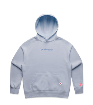 Powder Blue Hoodie with Bold Graphic