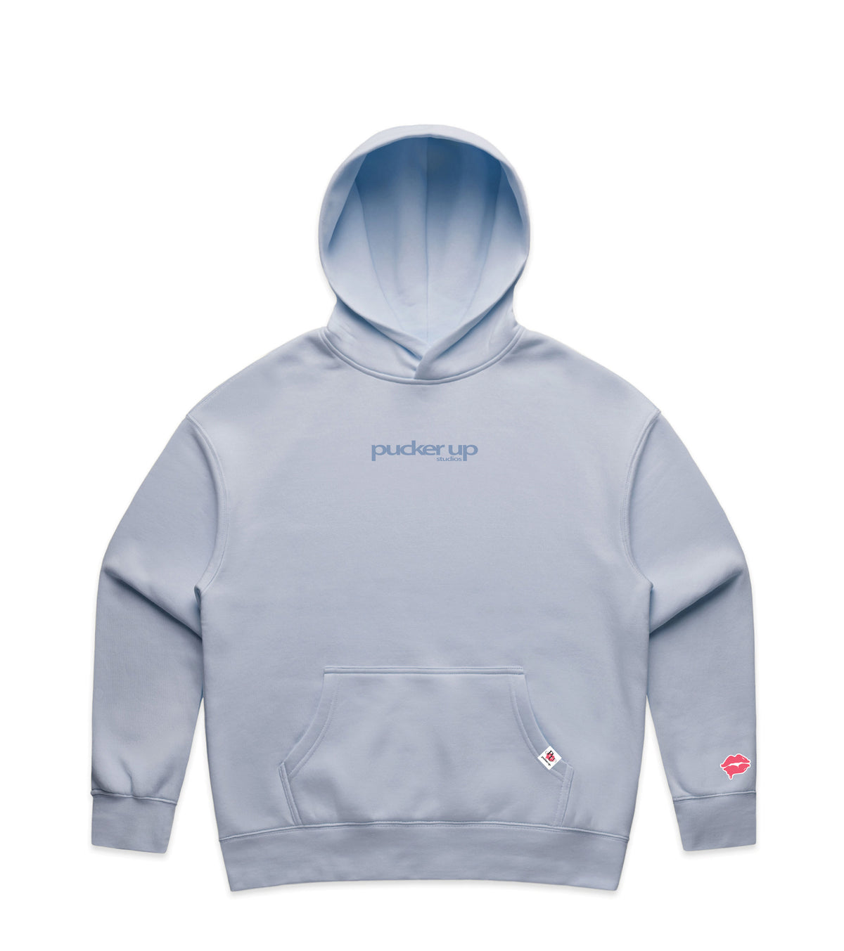 Powder Blue Hoodie with Bold Graphic